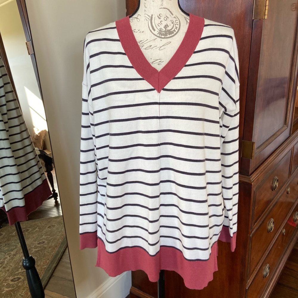 Staccato Striped Sweater size Large